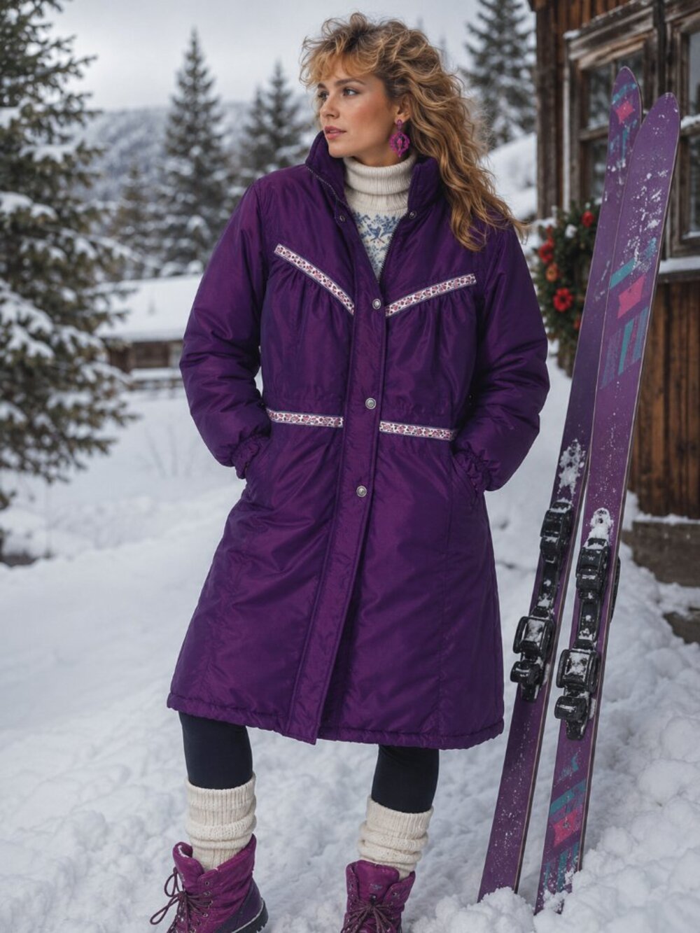 Vintage 80s/90s Purple Puffer Coat